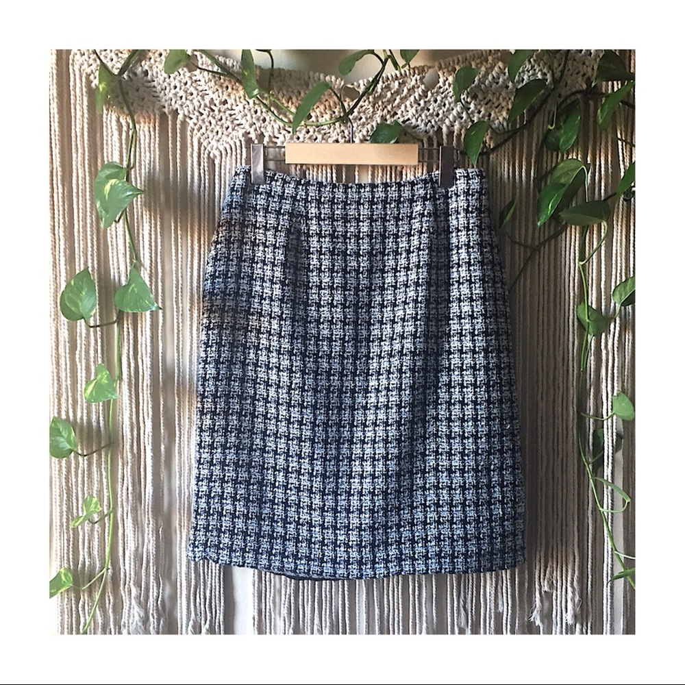 Cleo Black & White Tweed Skirt